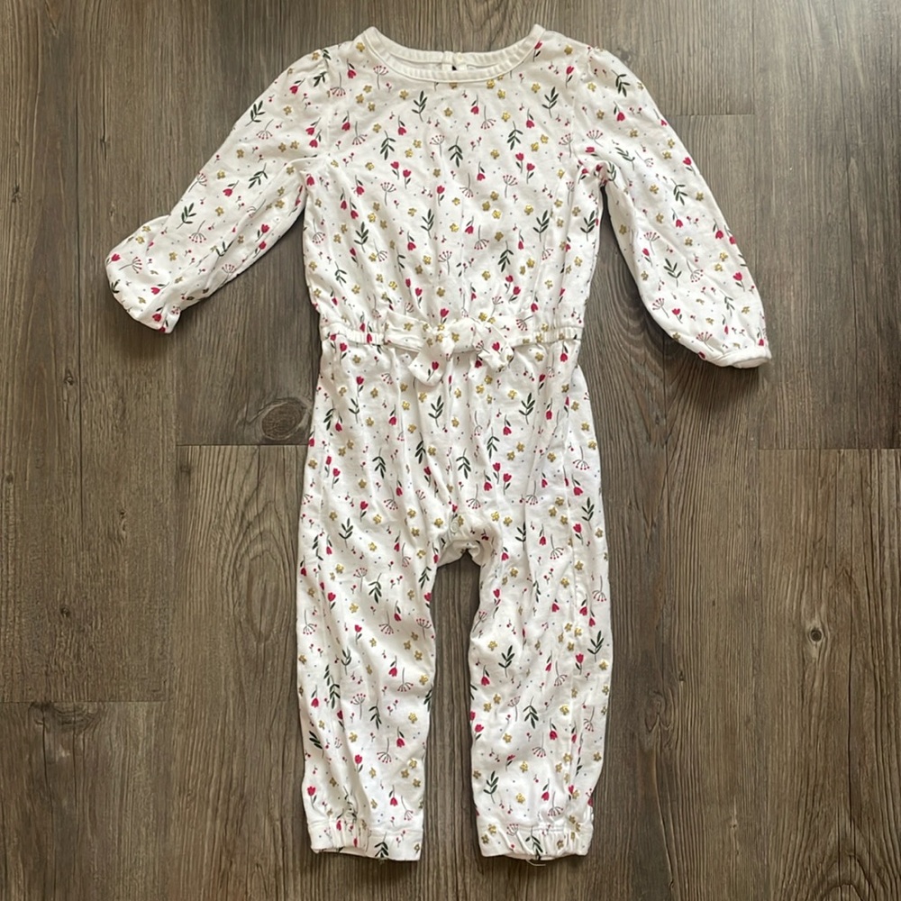 Carter’s baby pant onesie holiday print white and red 18 month